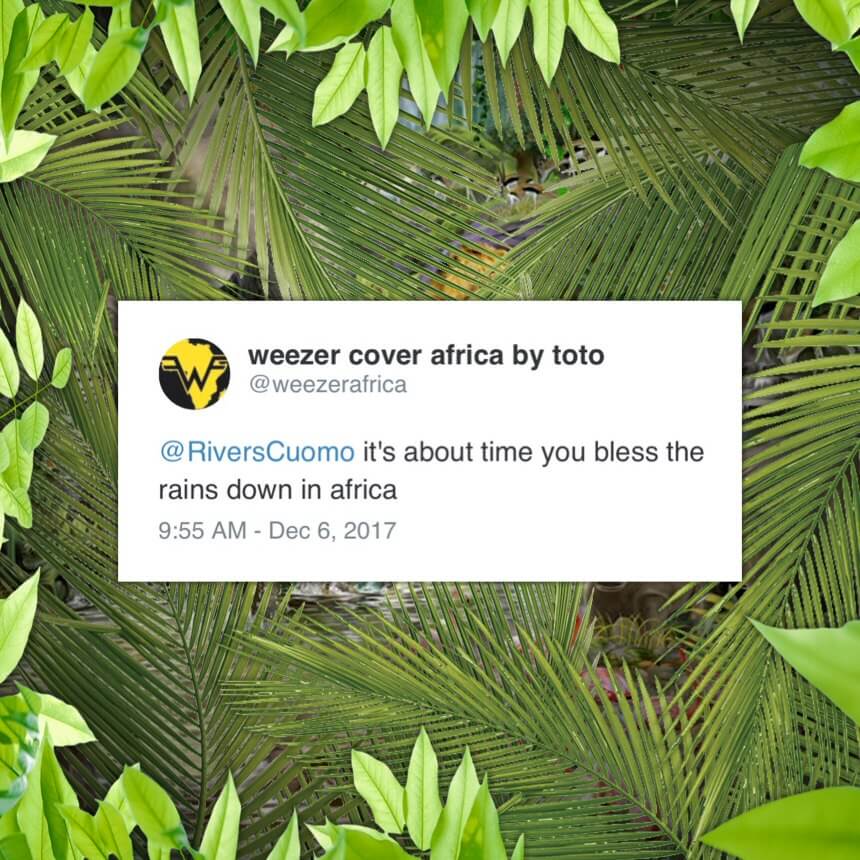 Weezer "Africa" w wykonaniu Weezer okazała się wielkim przebojem
