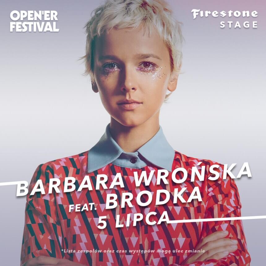 Brodka gościem specjalnym Firestone Stage na Open’er Festival w Gdyni