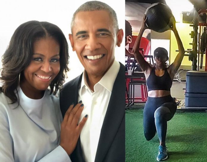 Michelle Obama śpiewa trenując. Tak motywuje do ćwiczeń Michelle Obama śpiewa trenując. Tak motywuje do ćwiczeń