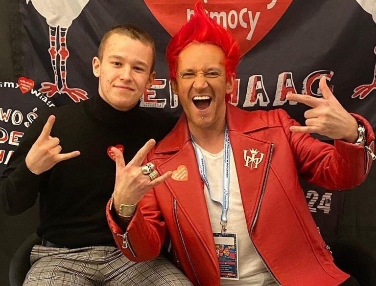 Michał Wiśniewski i Xavier Wiśniewski podczas WOSP