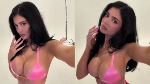 Kylie Jenner zaszalała w różowym lateksie