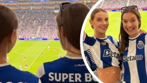 Sanah i Julia Bednarek dopingują Jana na meczu FC Porto