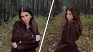 Roksana Węgiel na rodzinnym spacerze