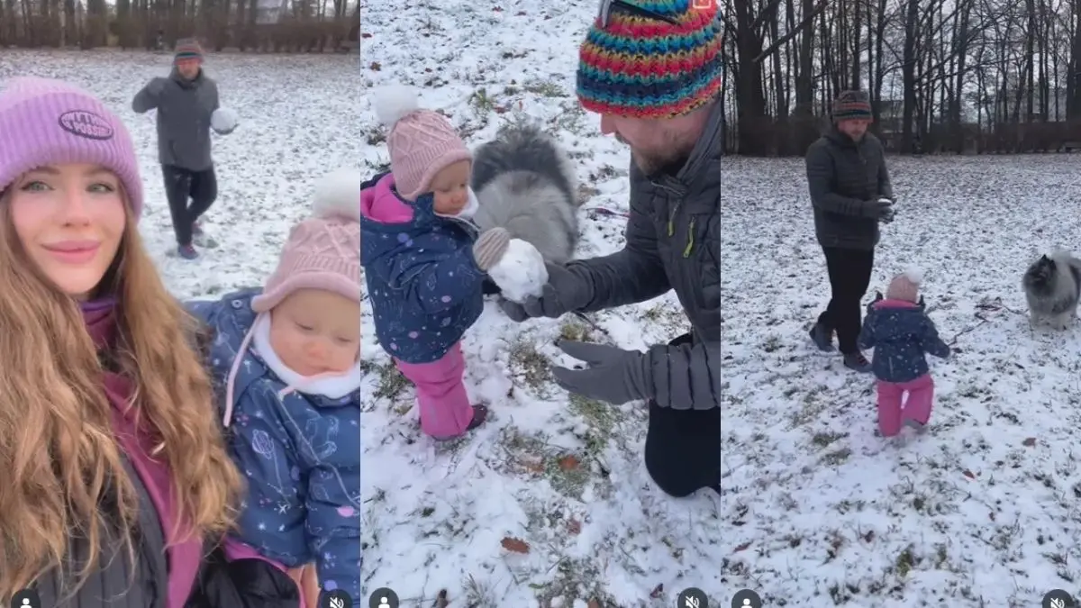 Antek Królikowski pokazał rodzinne nagrania ze śniegu