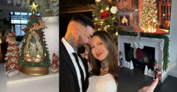 Tak wygląda świąteczna willa Deynn. Ogromna choinka, czerwono-zielony przepych (ZDJĘCIA)