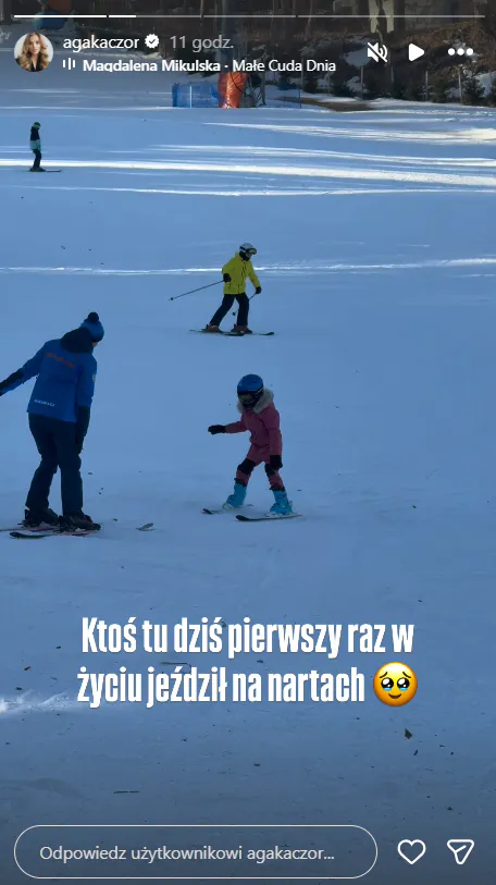 Agnieszka Kaczorowska i Marcin Rogacewicz na feriach