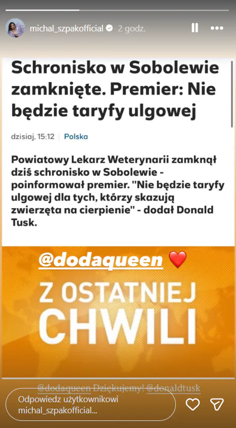 Gwiazdy komentują zamknięcie schroniska