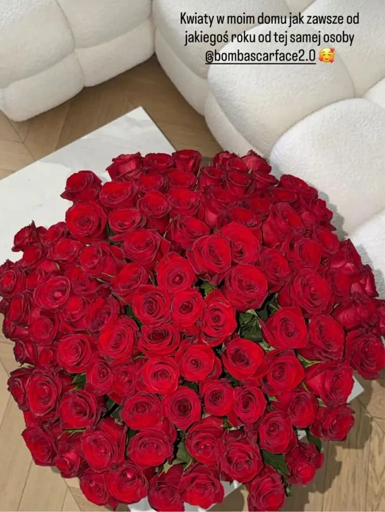 Ciupa chwali się kwiatami od ukochanego