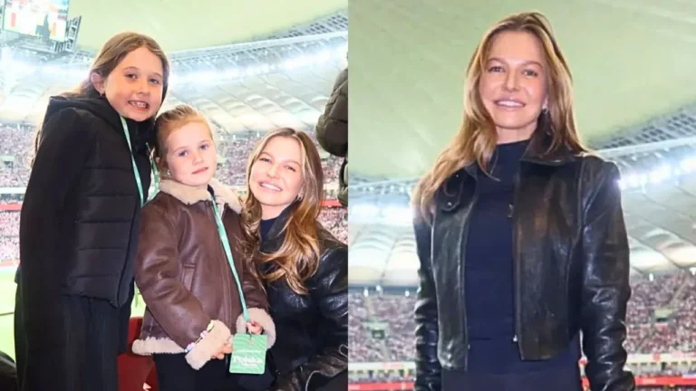 Anna Lewandowska z córkami po meczu. Tak naprawdę wyglądali