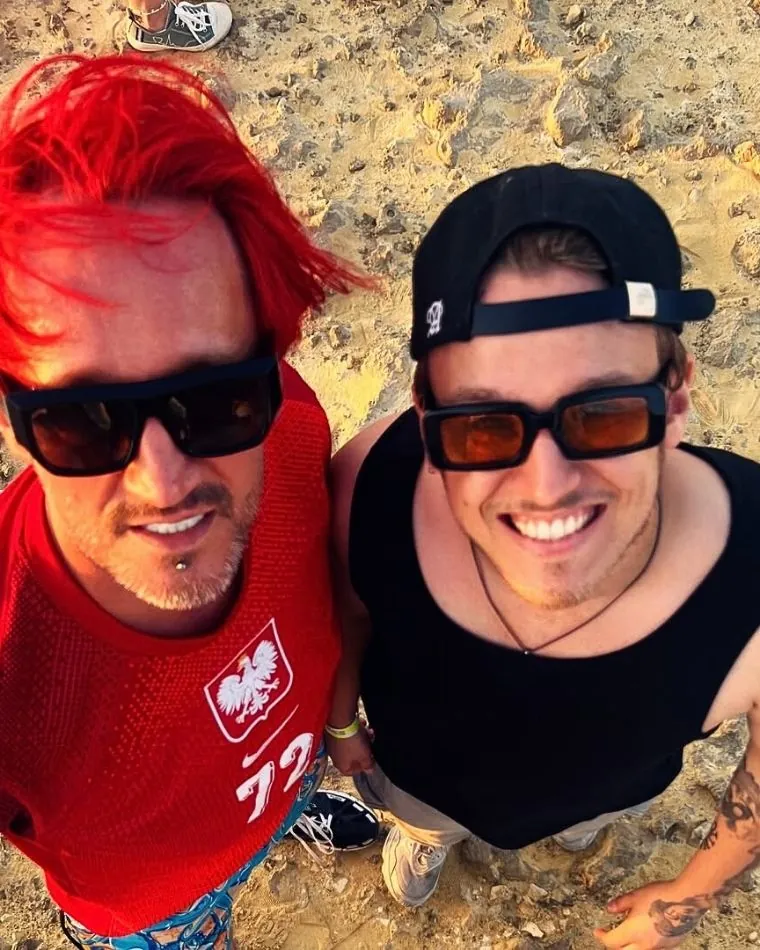 Michał Wiśniewski i syn Xavier