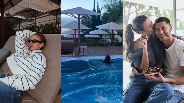 Anna Lewandowska uchyliła drzwi do willi