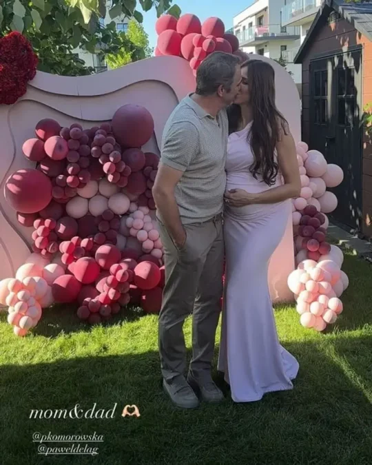 Paweł Deląg, Patrycja Komorowska, baby shower