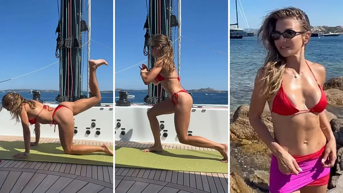 Anna Lewandowska pokazała trening w bikini na jachcie