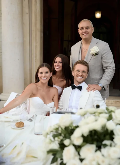 Roksana Węgiel, Kevin Mglej i Ola Nowak z mężem